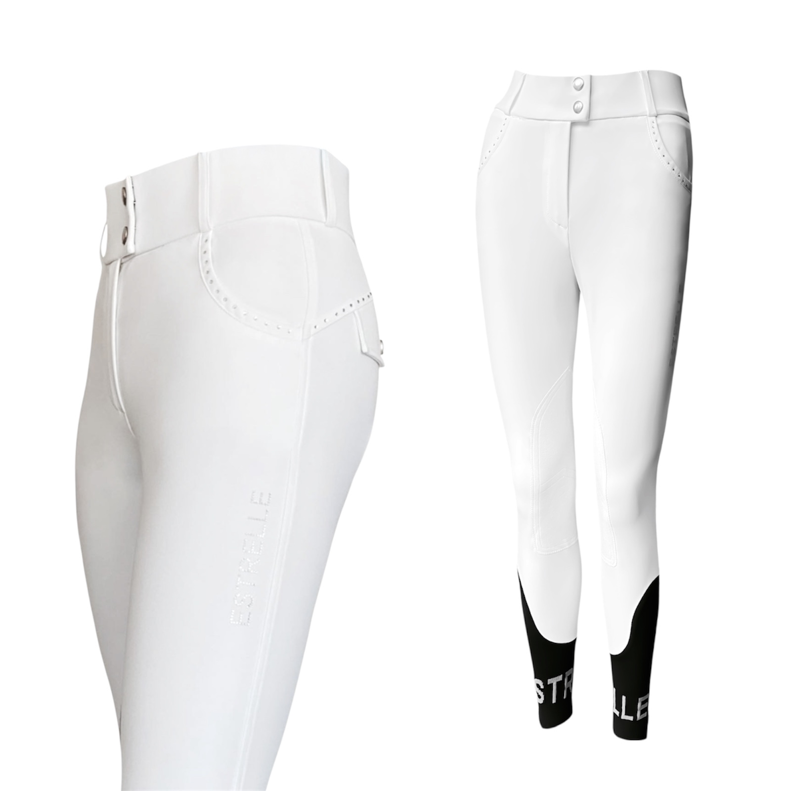 Signature Reithose weiß Leder
