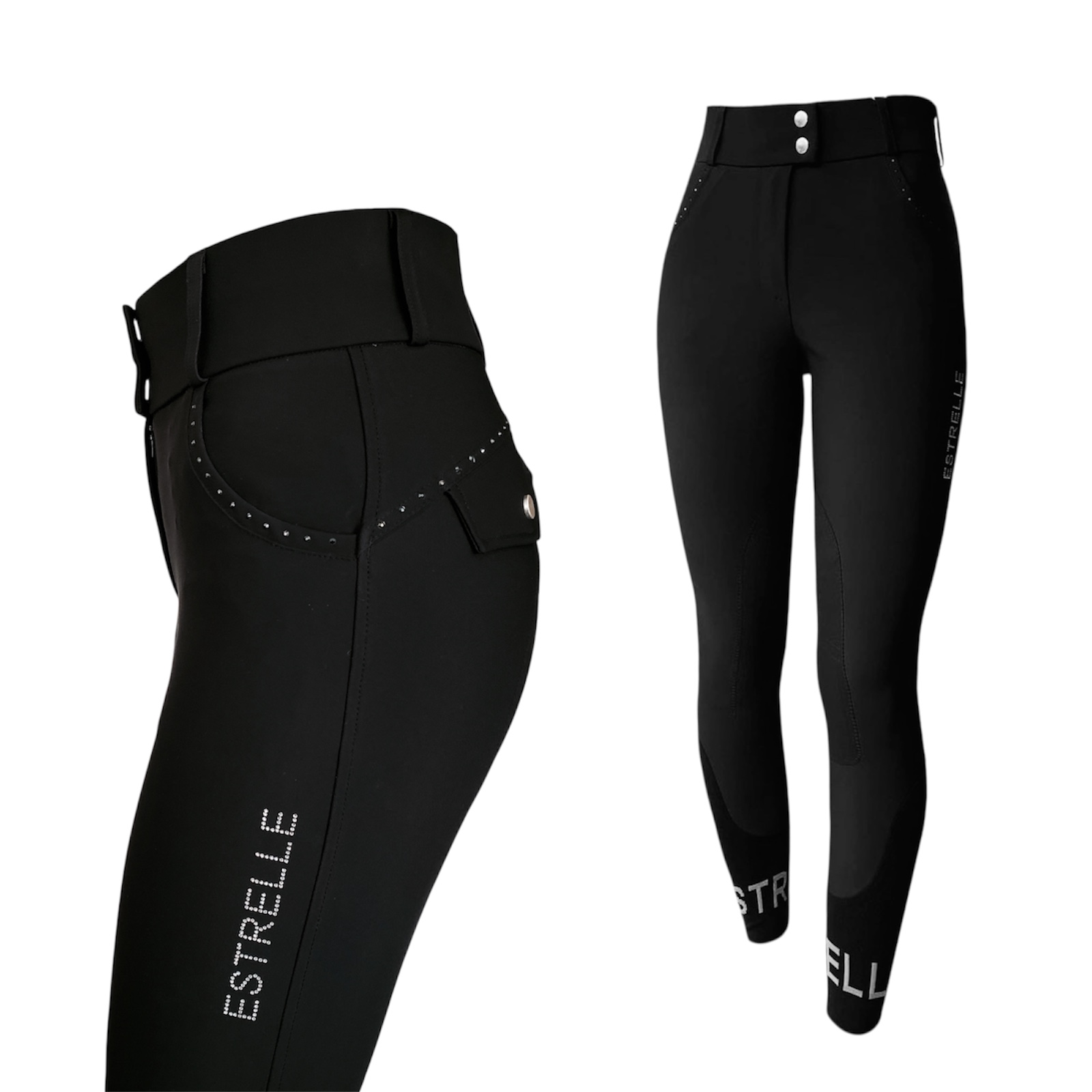 Signature Reithose schwarz Leder